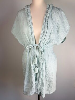 Echo Seafoam Kimono-Style Cover-Up - OSFA